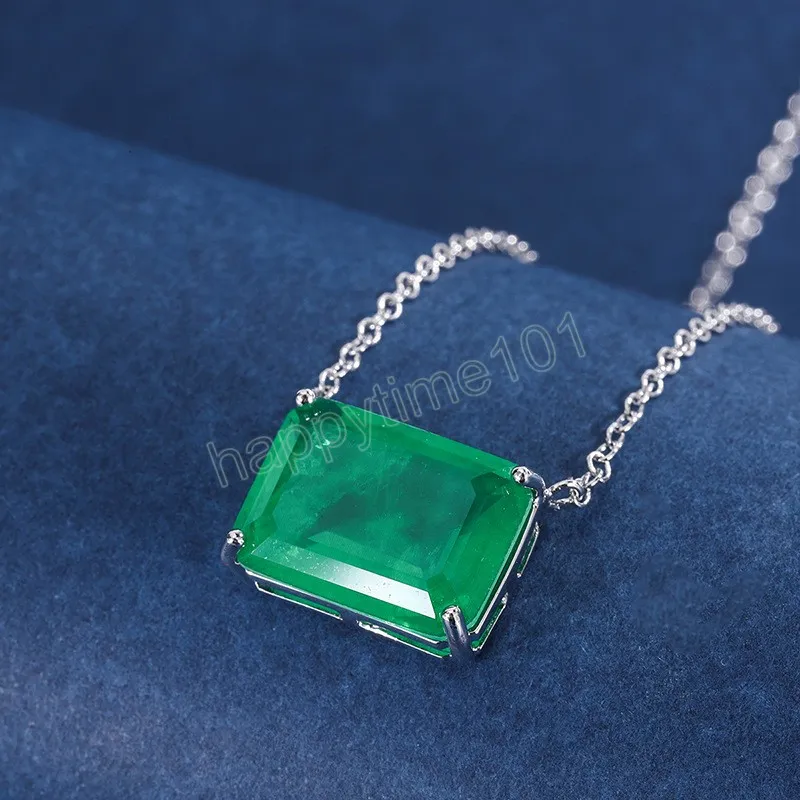 Rouge vert bleu émeraude collier pendentif pour femmes mode Bijoux mariage déclaration bijoux cadeaux