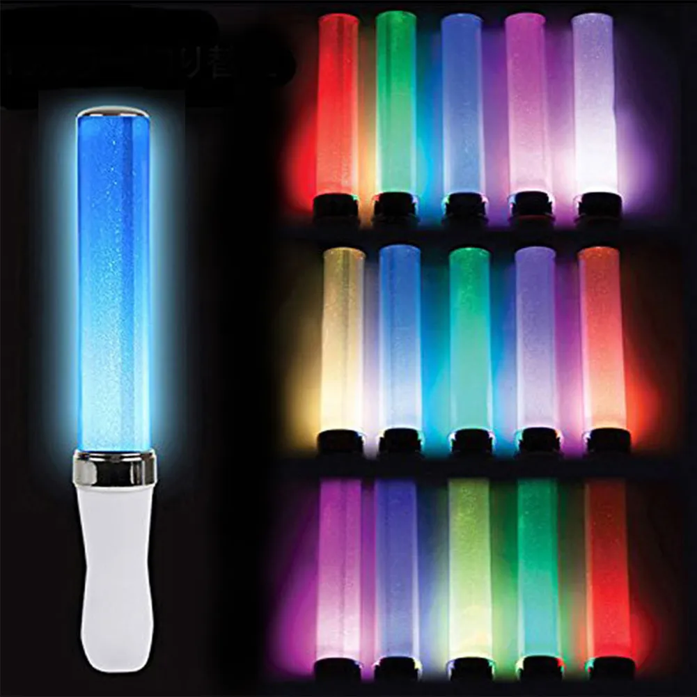 Other Event Party Supplies Battery Powered Light Stick 15 Colors Change LED Glow Wedding Celebration escent Camping Vocal Concerts Decor 230603