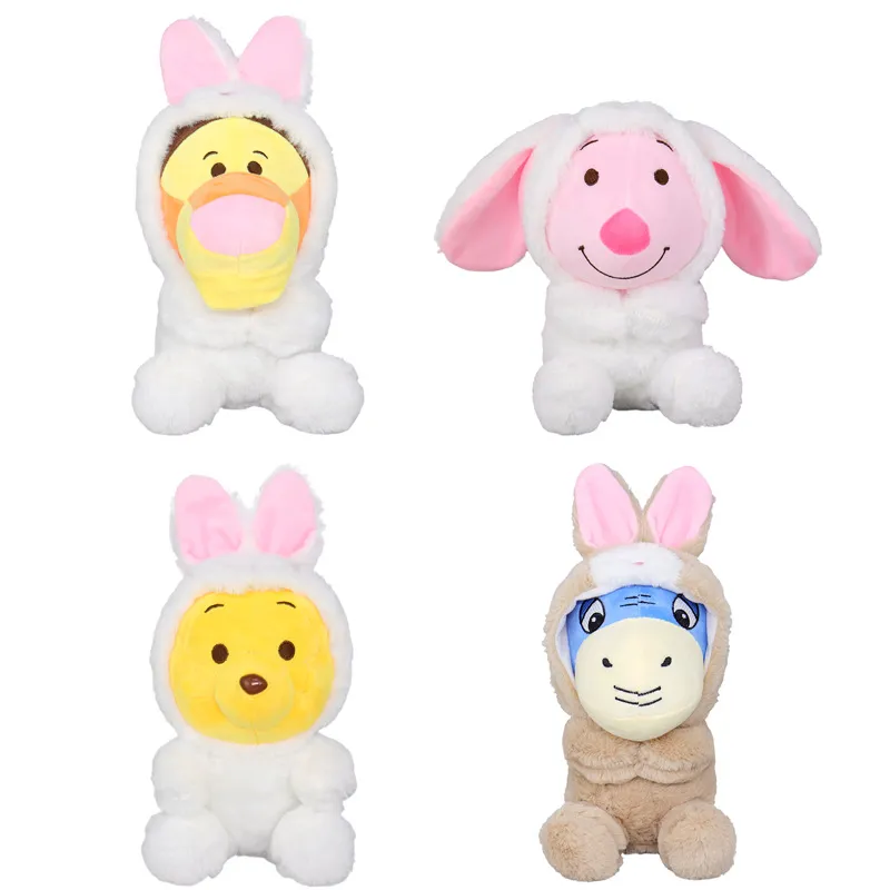 Wholesale anime Easter pink white rabbit plush toy children's game playmate holiday gift room decoration