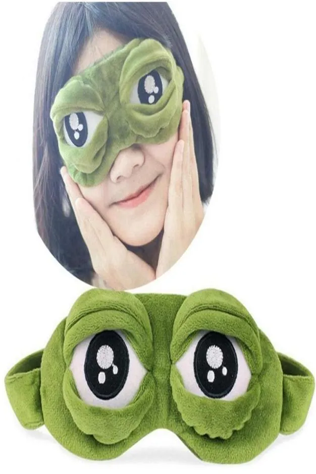 3d Frog Sleep Mask Ear Muffs Night Masks Travel Relax Sleeping Aid