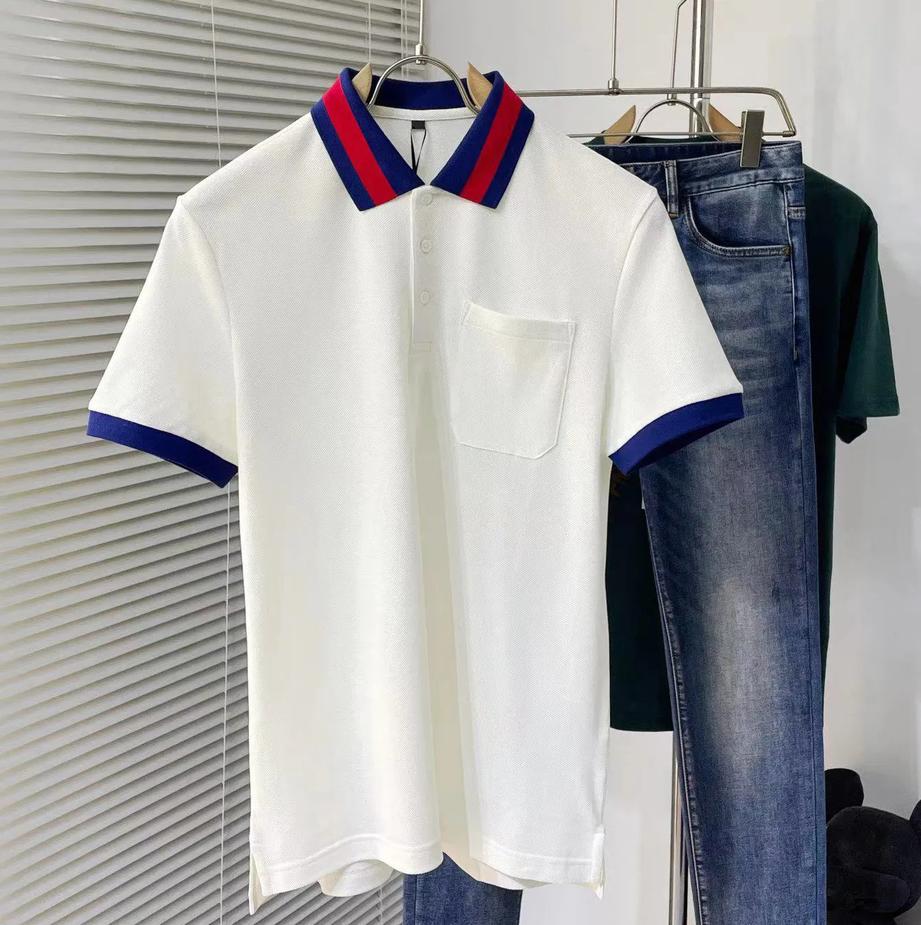 Summer Polo Men Shirt Designer Cotton Mens Polos Shirts Business Hop Hop Hop Fashion Polo T-shirts