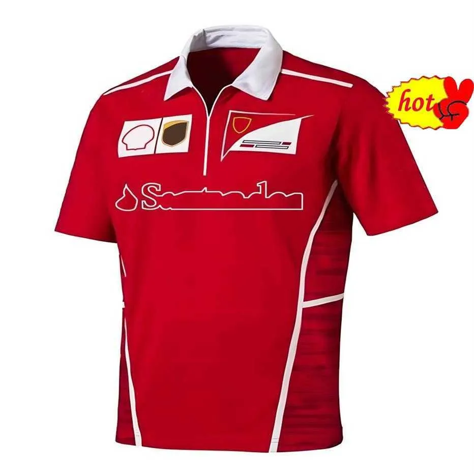 F1 Eerste niveau Vergelijking Polo Shirt Geserveerd Racepak Korte mouw Revers T-shirt Car Work Service Speed Dry Top254q Ofwd