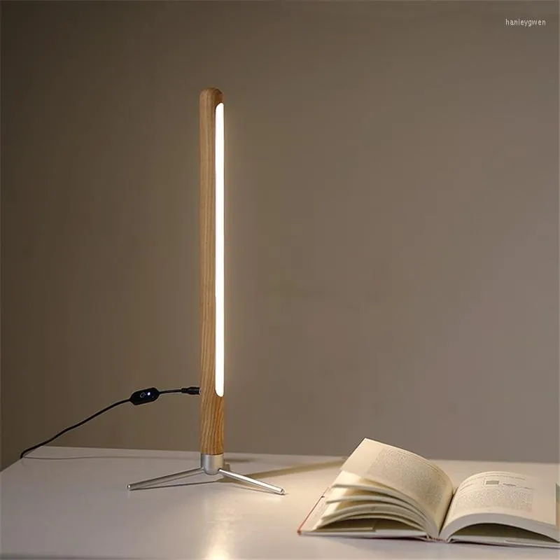 Floor Lamps Nordic Minimalist Modern Lamp Wooden Table Personality Led Stand Light Bedroom Living Room Decor Lights