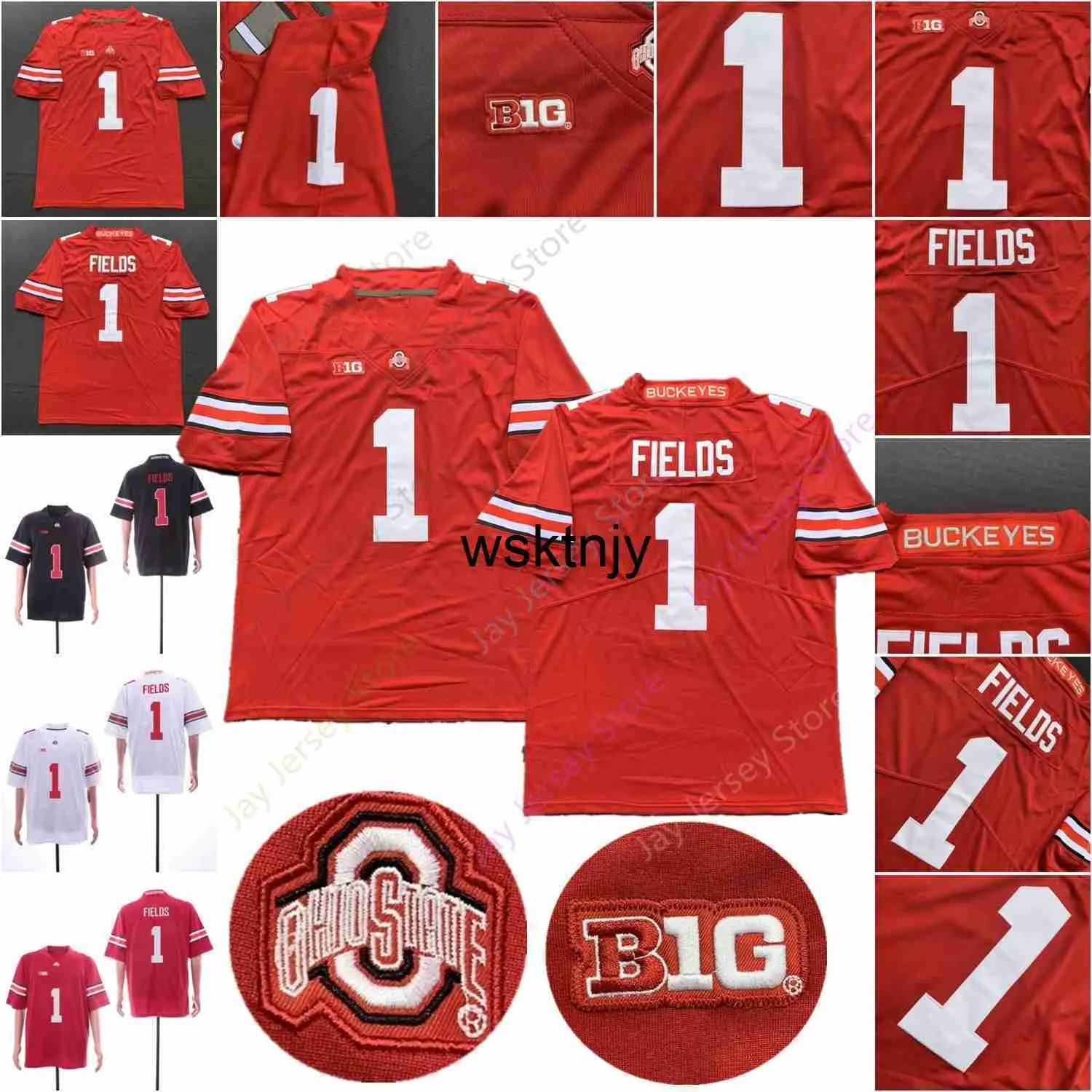 WSK NCAA College Ohio State Buckeyes Football Jerseys Osu Justin Fields J.K. JK Dobbins Dwayne Haskins Jr. Jr. Эдди Джордж Ник Боса Эллиотт