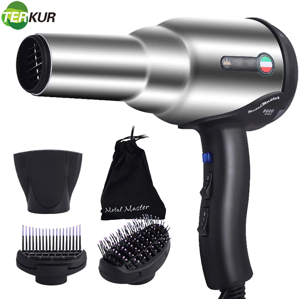 Sèche-cheveux Sèche-cheveux avec diffuseur Cheveux ioniques Durée de vie prolongée Moteur AC 2 vitesses et 3 réglages de chaleur Bouton d'arrêt froid Séchage rapide EU 230603