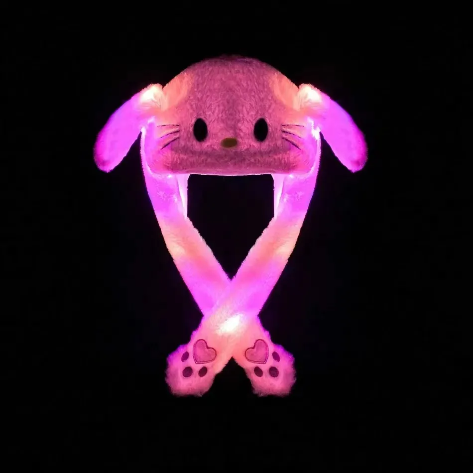 Infant Bunny Hat Moving Ears Plush Cap Childrens Party Hats Light Up ...
