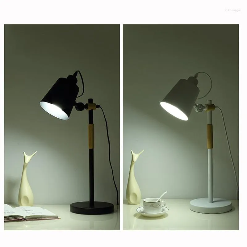 Table Lamps LED Desk Lamp E27 Eye Protection Reading Adjustable For Study Bedroom Bedside