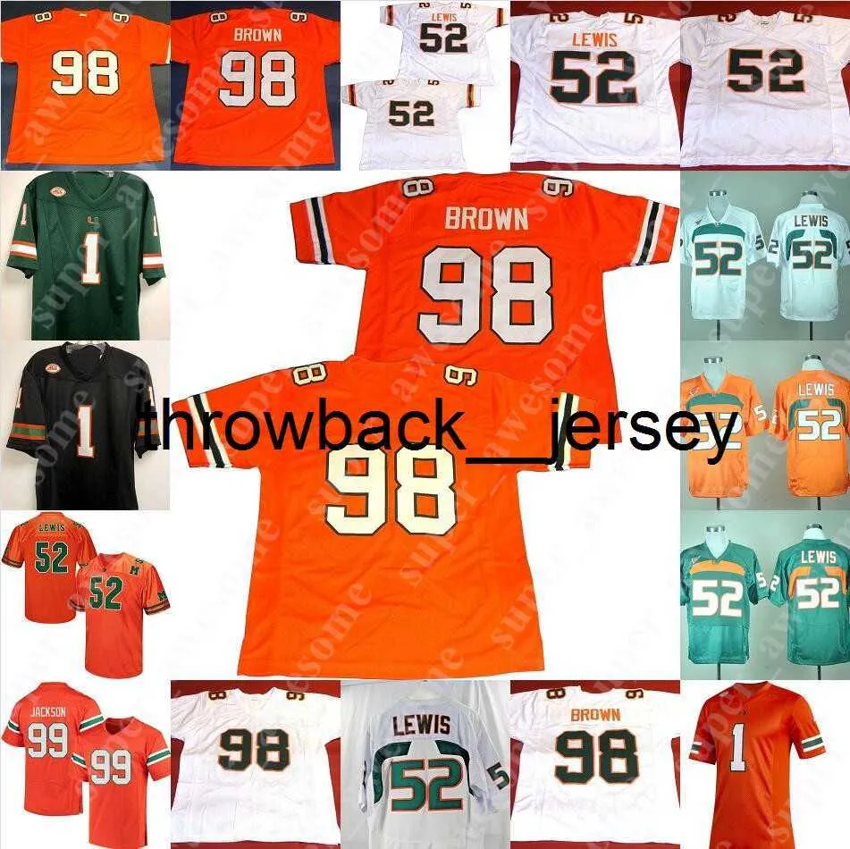 Camisa de futebol Thr Miami Hurricanes Frank Gore Reggie Wayne Vince Wilfork Devin Hester Clinton Portis Edgerrin James Willis McGahee Greg Olsen