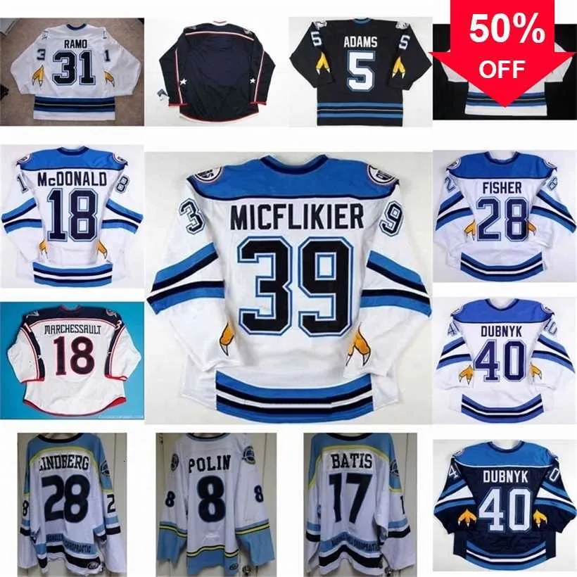 Mag Mit Springfield Falcons 5 John 39 Jacob Micflikier 31 Karri Ramo 28 Glenn Fisher 8 Polin Home 17 Brady Greco 17 Noah Batis Hockey Jersey