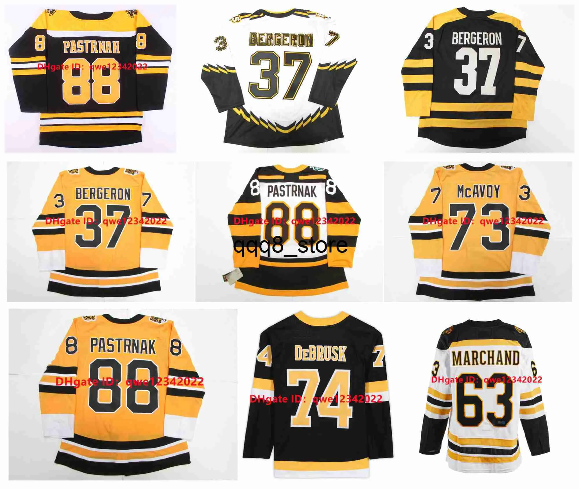 QQ88 Patrice Bergeron Hockey Jersey 2023 Winter Classic Boston Revers Retro Bruins David Pastrnak Brad Marchand Debrusk Charlie McAvoy Linus Ullmark Hampus Lindh