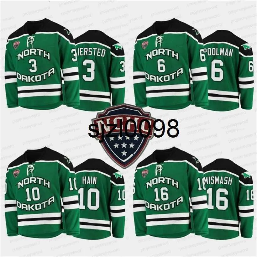 Sj98 College Hockey Navy Jersey Adam Scheel Cole Smith Jacob Bernard-Docker Shane Pinto Jonny Tychonick Grant Mismash Gavin Hain Colton Poolman