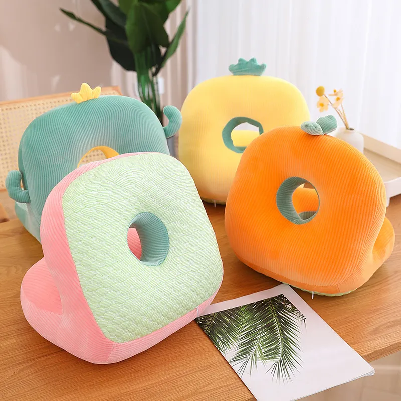 Plush Dolls 1Pcs Cute Fruit Strawberry Pineapple Parrot Avocado Cactus Summer Ice Silk Sleeping Pillow 230603