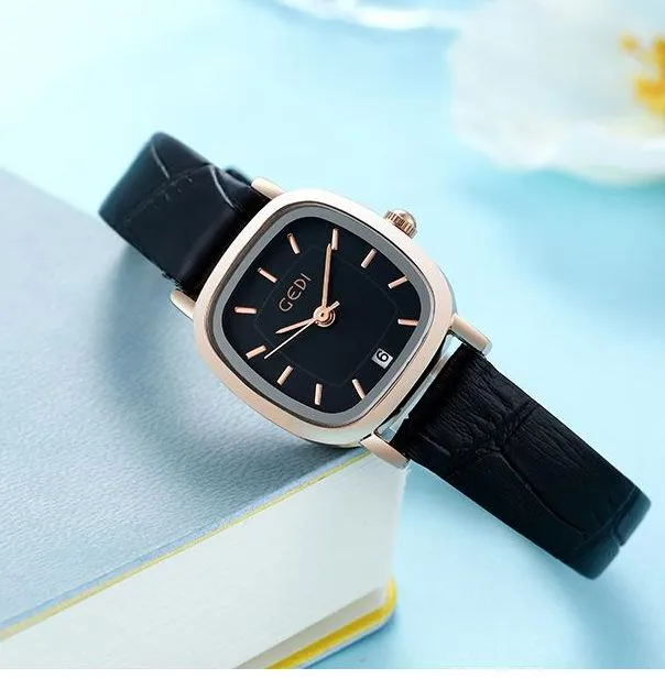 Kvinnors Watch Casual Ladies Square Quartz Waterproof Watch Simple Temperament Wind Light Luxury Watches High Quality