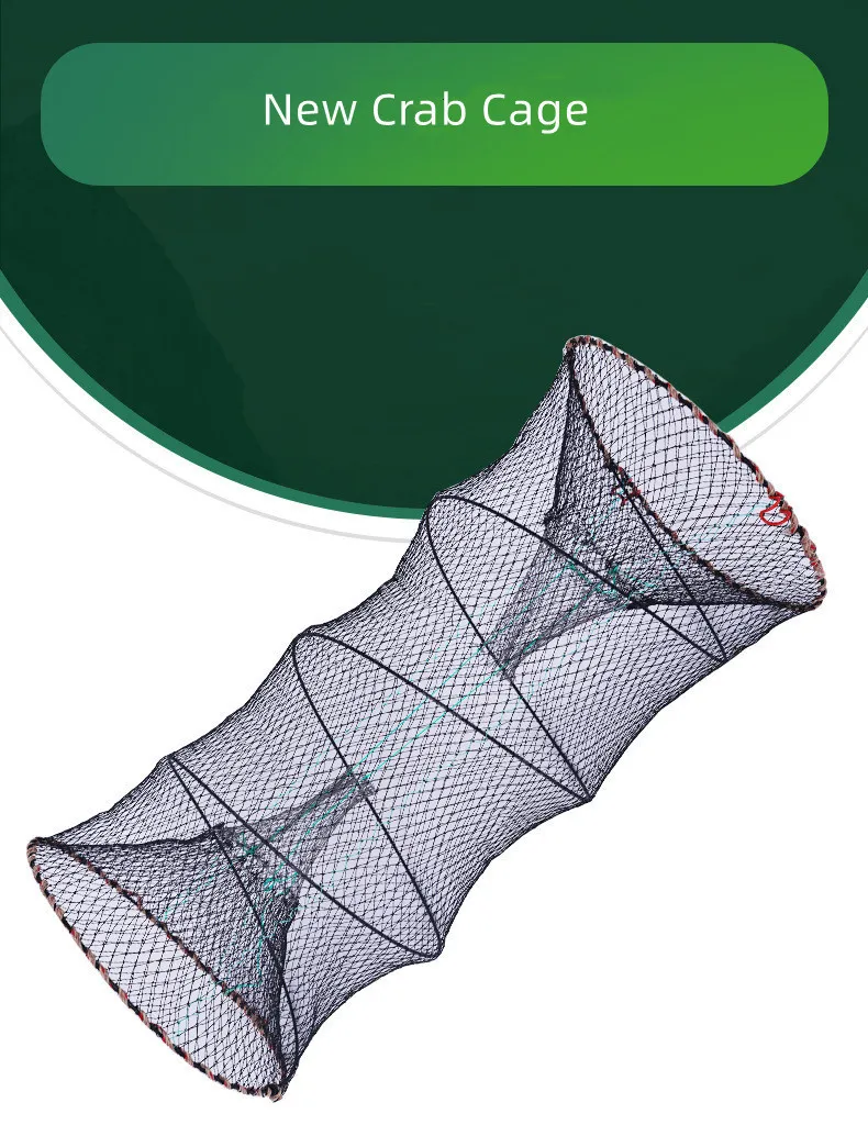 Folding Fishing Net Trap - Portable Crab & Crayfish Catcher, Durable ...