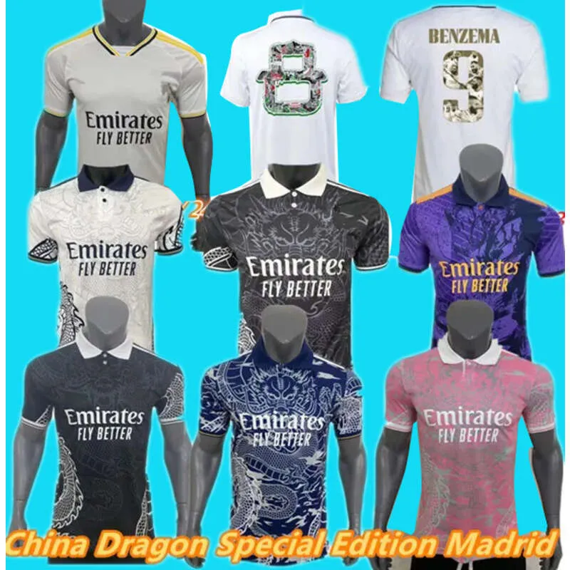 Real Madrids Dragon Soccer Trikots Training 22 23 24 Sonderausgabe China Dragon Maillot Benzema Ballon Football Trikots Männer Fans