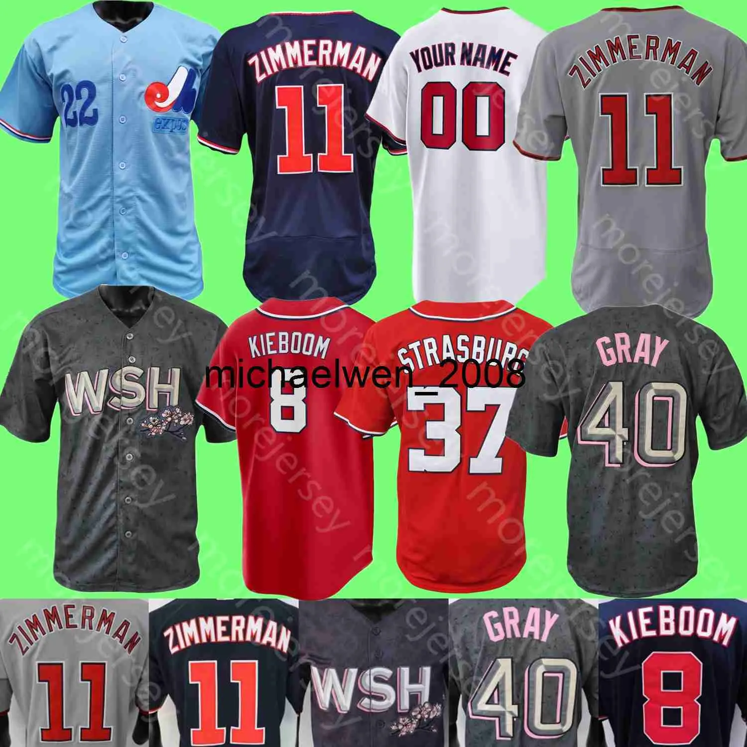 Mi208 camisa de beisebol CJ Abrams Josiah Gray Stephen Strasburg Luis Garcia Carter Kieboom Dominic Smith Robles Corbin Edwards Jr Gore Call Dickerson Garrett Candela