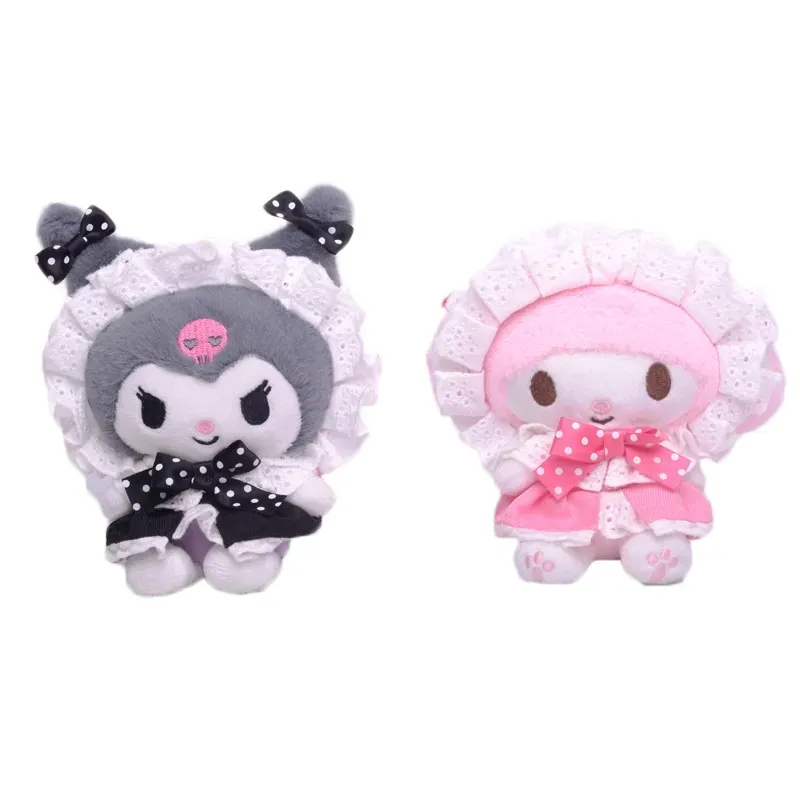 Wholesale Cute Lolita bow must love series Kuromi Melody plush toy Backpack pendant small gift ornaments