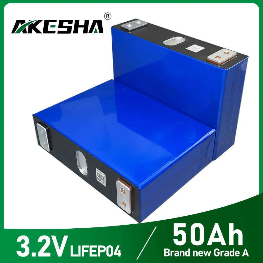 3.2V 50AH 100AH ​​LIFEPO4 PRISMATIC CHARGEABLE Battery Cell 12V 24V 48V Batterier Pack EU US Tex gratis