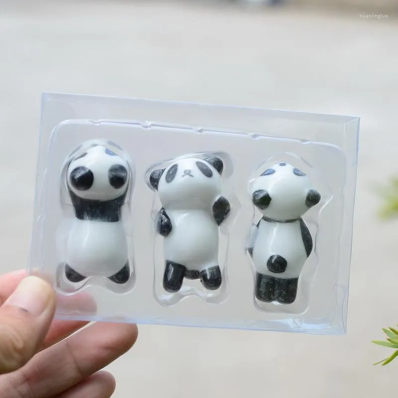 Pauzinhos 12 PÇS Titular em Forma de Panda Suporte de Presente Exclusivo Colher de Descanso de Pauzinho de Cerâmica Pequena Decoração Acessórios de Mesa