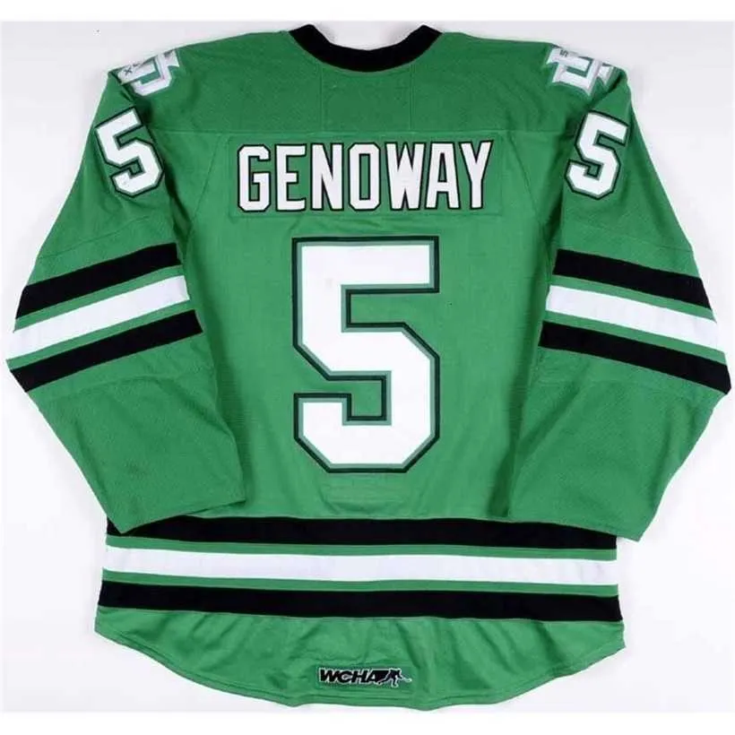 C2604 North Dakota Hockey Jersey 5 Chay Genoway 11 Darcy Zajac 29 Brock Nelson Masculino 100% Stitched Fighting Sioux DAKOTA College Hockey Jerseys