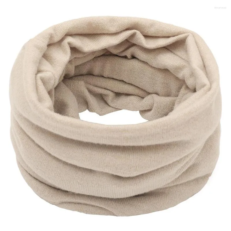 Scarves 2023 Winter Women Men Ring Warm Knitted Thick Elastic Knit Mufflers Neck Warmer Boys Girl Casual Scarf Children Collar