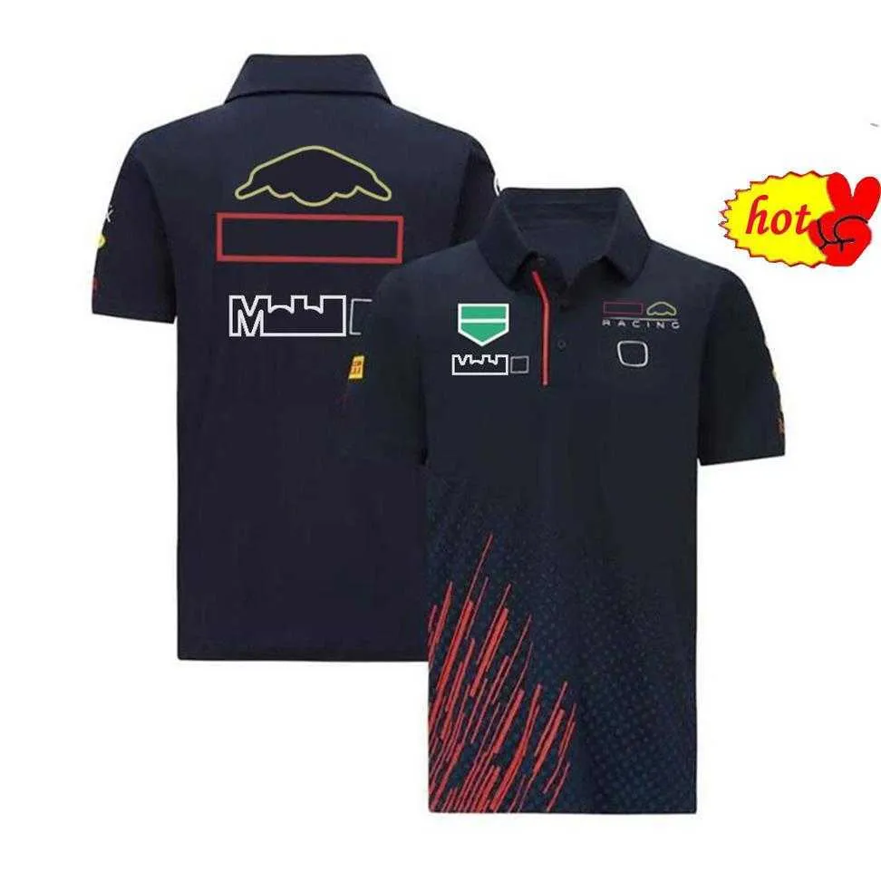 F1 Fórmula 1 Carro de manga curta Team Color Blocking T-shirt Fãs Roupas de corrida Camisa pólo masculina Verão P300h Yoku