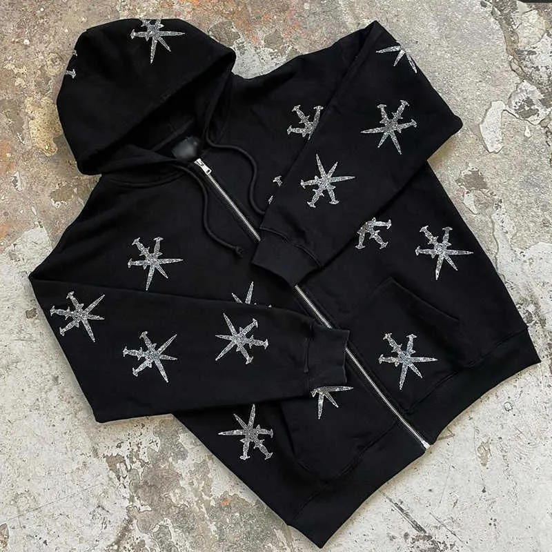 DHgate.com:Designer SP5DER 555555 Men's black zippered