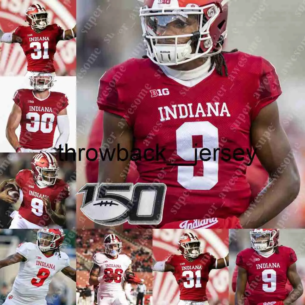 THR NCAA INDIANA HOOSIERSフットボールジャージーマイケルペニックスJrジャックタトルスティーブンカーミカマクファデンDJマシューズJRマイルズマーシャルカムロンバックリージェームスタイレセフフログル