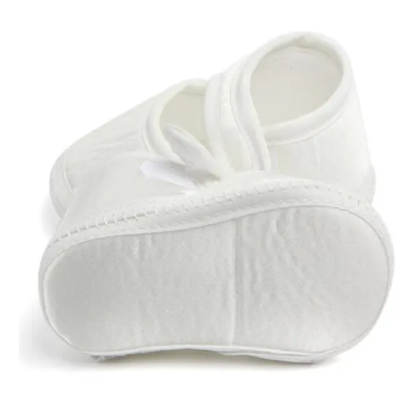 Новорожденные туфли для ходьбы с твердым цветом крещения