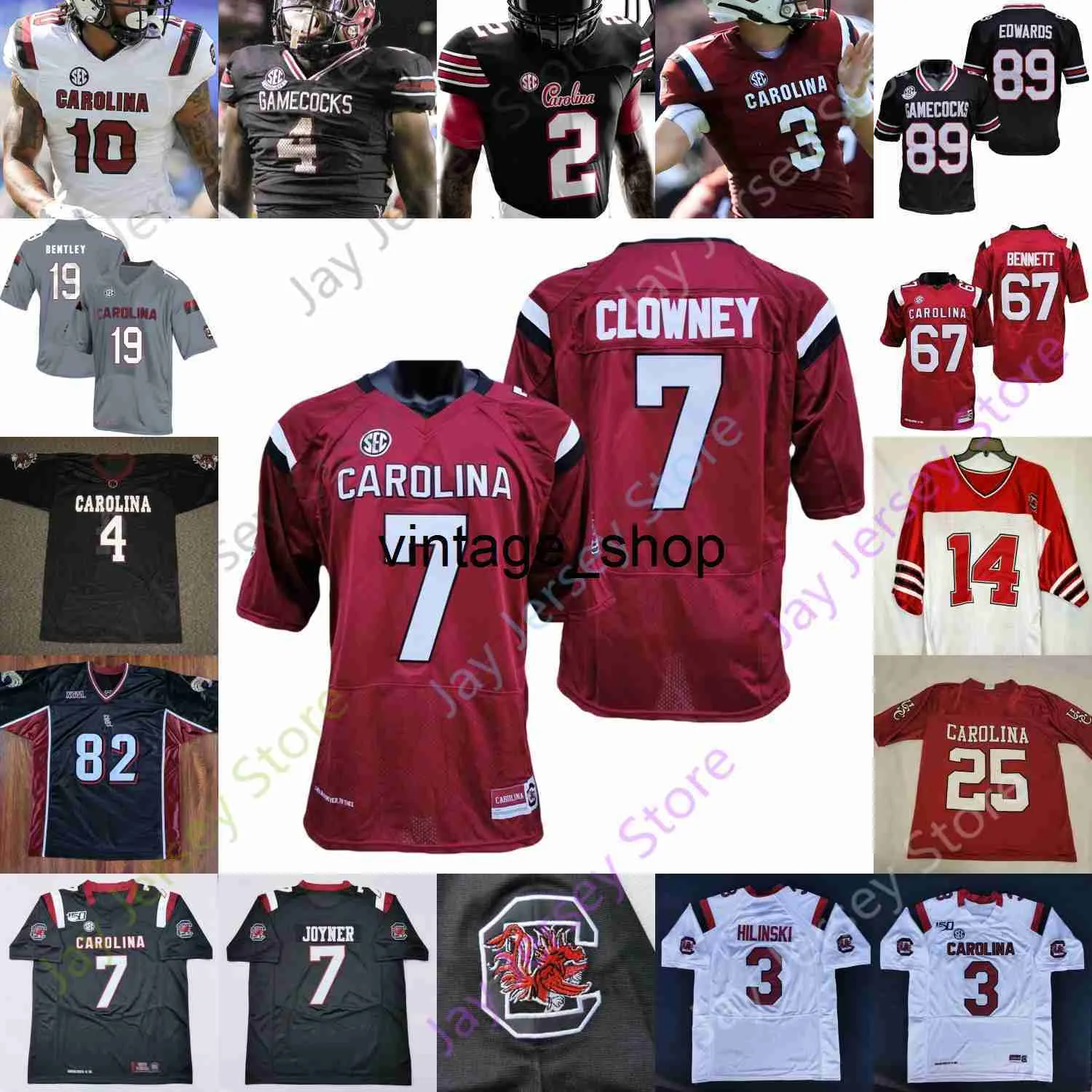 Vin South Carolina Gamecock Football Jersey NCAA College R.J. Roderick Ernest Jones Horn Brunson Samuel Roland Shaw Bentley Lattimore Davis