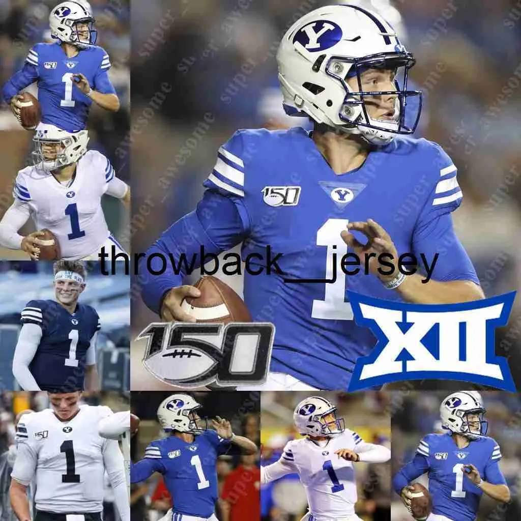 Thr BYU Cougars Football Jersey Dallin Holker Gunner Romney Samson Nacua Isaac Rex Chaz Ah You Drew Jensen DAngelo Mandell Earl TuiotiMariner Tyler Batty Gabe Summer