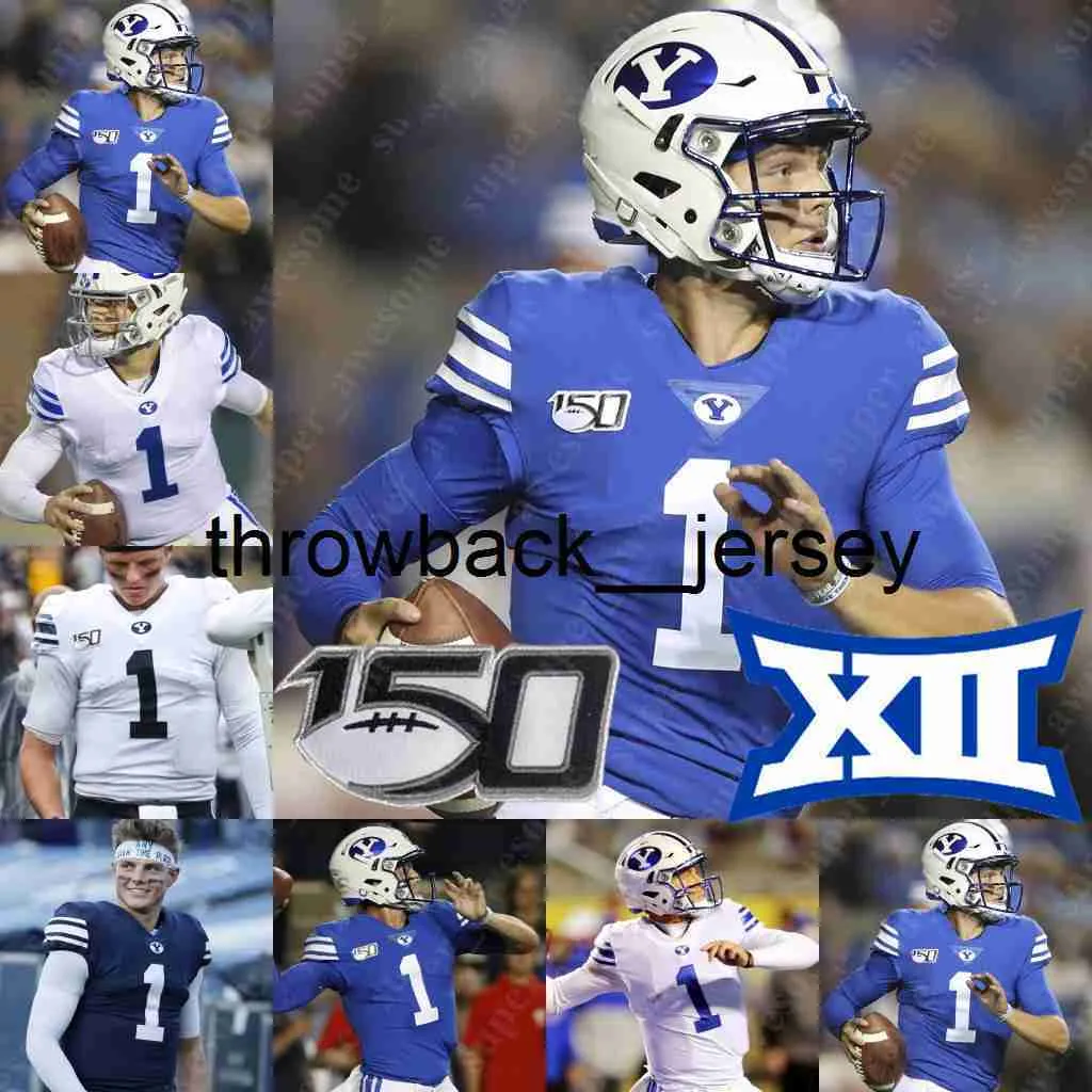 Thr byu cougarsフットボールジャージーCaden Haws John Nelson Pepe Tanuvasa Ethan Slade Josh Wilson Blake Mangelson Jake Oldroyd Jackson McChesney Cade Fennegan