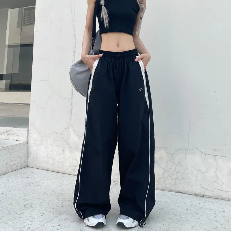 Calças femininas Capris Casuais Calças de moletom largas Mulheres coreanas Harajuku Oversize Calças cargo largas Calças Techwear Joggers Hip Hop Streetwear Calças femininas 230603