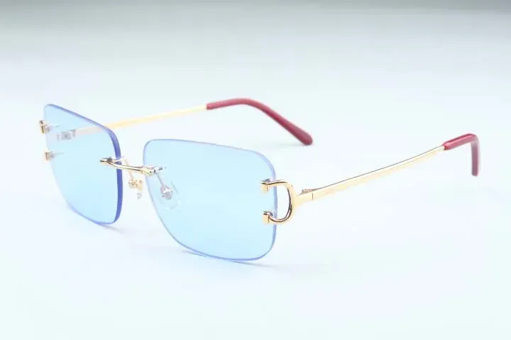 2019 New Factory Direct Luxury Fashion Sunglasses 4193830シンプルな大型ボックスクローメタルウルトラライトサングラス5A