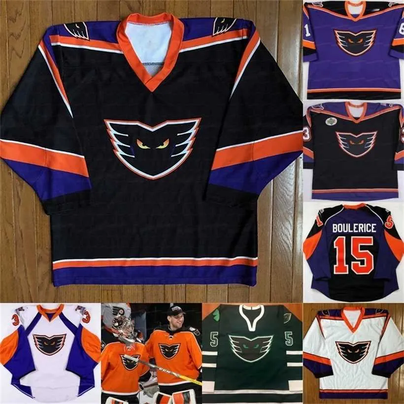 C2604 A3740 AHL Philadelphia Phantoms Jerseys Claude Giroux David Hallock Frank Bialowas Jesse Breris Sean McCosh Sullivan Road Custom Hockey Jersey