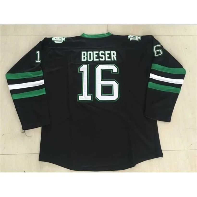 C2604 Mit Youth Kids North Dakota Hockey Jersey 2 STECHER 9 CAGGIULA 16 Brock Boeser 33 Cam Johnson 100% Stitched Fighting Sioux DAKOTA Maglie da hockey