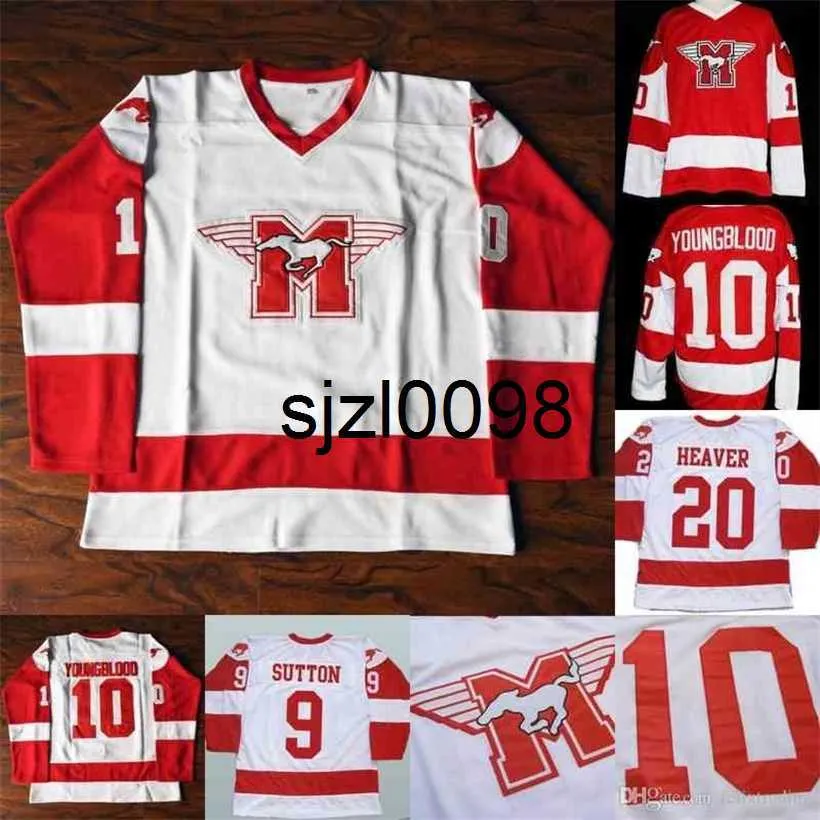 Sj98 Youngblood Movie Hockey Jersey 9 DerekSutton 20 Maillots de hockey Keanu Reeves Maillot de film cousu