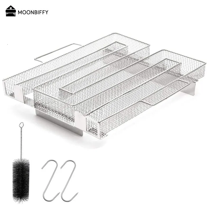 BBQ Gereedschap Accessoires Barbecue Rookkast Koude Generator Roestvrijstalen Grill Net Outdoor Roken Tool Barbacoa 230603