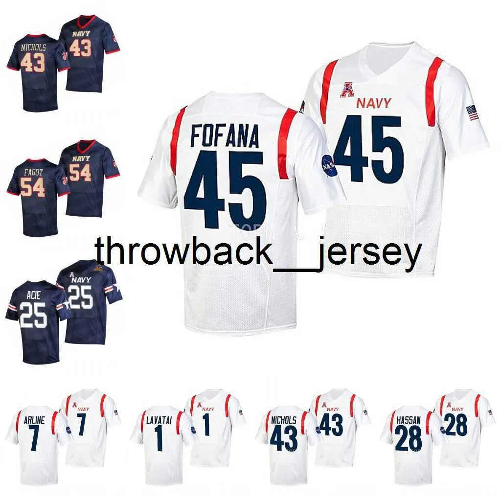 thr 54 Diego Fagot Navy Midshipmen Jersey Semper Fi Tai Lavatai Xavier Arline Isaac Ruoss Bijan Nichols Elias Larry Anton Hall Jr Maquel Haywood College Football Jers