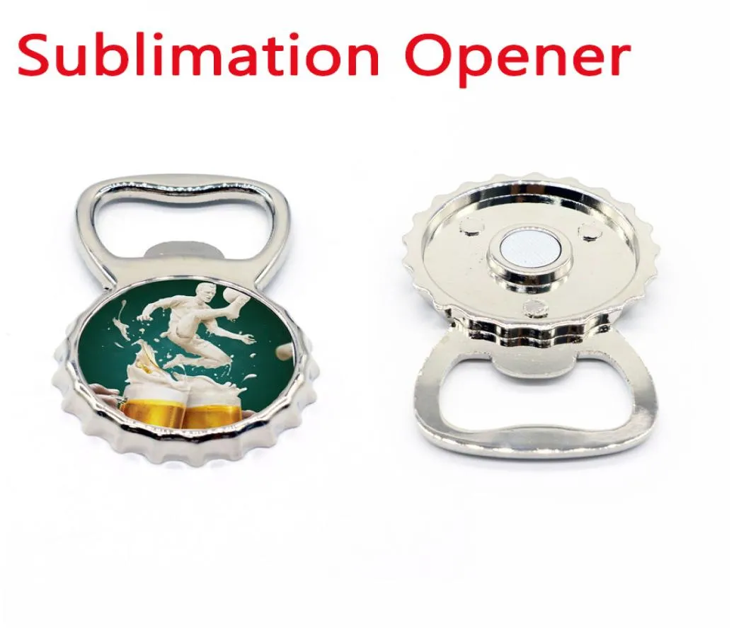2 In 1 Fridge Sublimation Blank Metal Opener Silver Color Beer