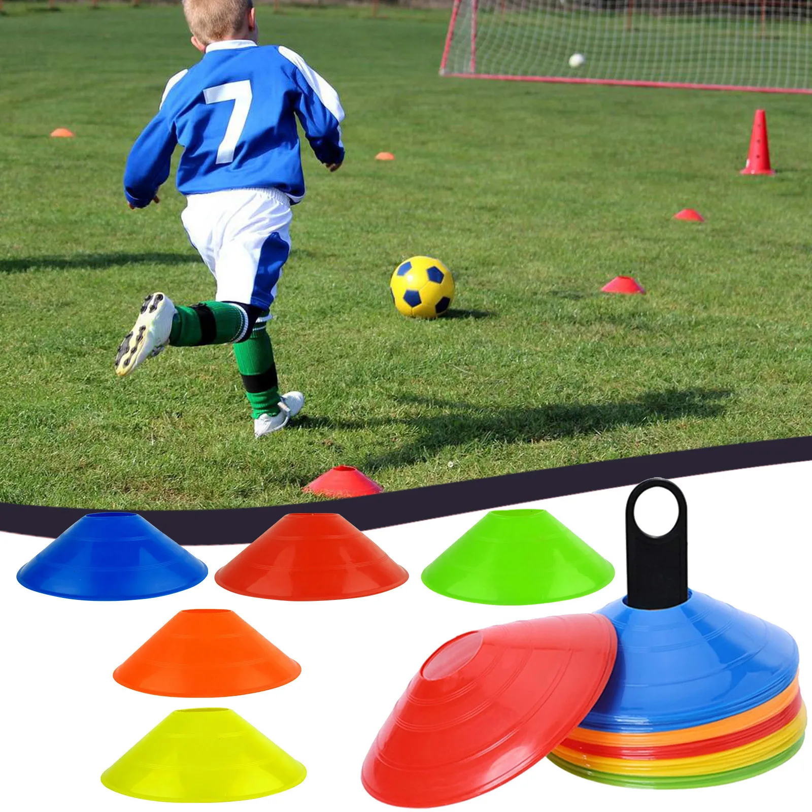 Balls 10pcslot 19cm Cones Marker Discs Soccer Football Training Sports Entertainment Accessories 230603