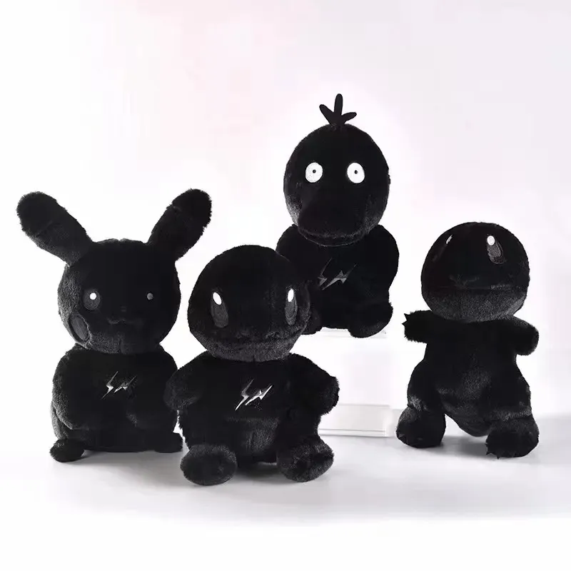 Wholesale anime black fur pet plush toys children's games Playmate company activity gift room decor