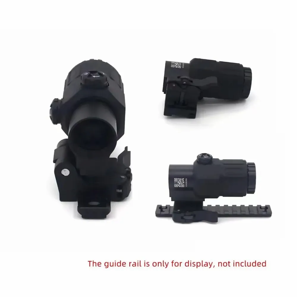 Tactacal G33 Airsoft 3X Magnifier with Switch to Side Quick Detachable QD Mount for hunting-Auburn