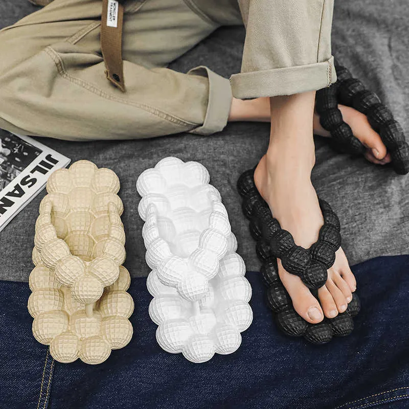 Cute Bubble Ball Sandals Women's Beach Flip Flops, Men's Seaside  Slippers, Soft Cloud Slides, Designer Summer Shoes