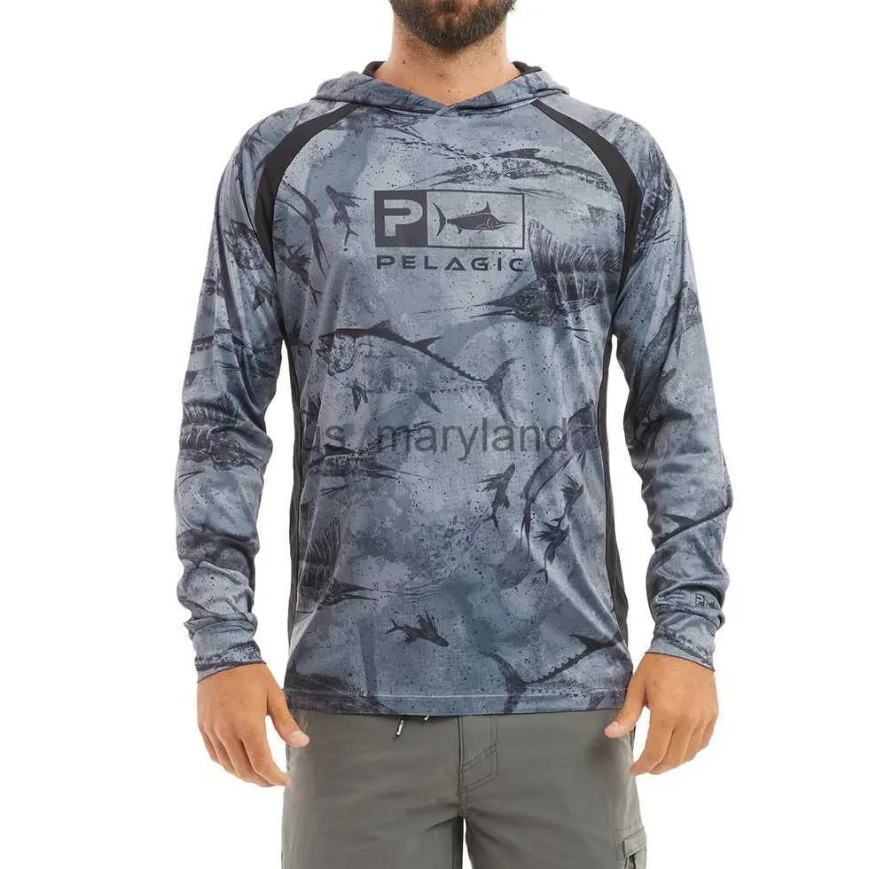 Pelagic Mens Fishing Hoodie Shirt Long Sleeve Sun Protection Outdoor Long  Sleeve Shirts From Us_maryland, $11.07