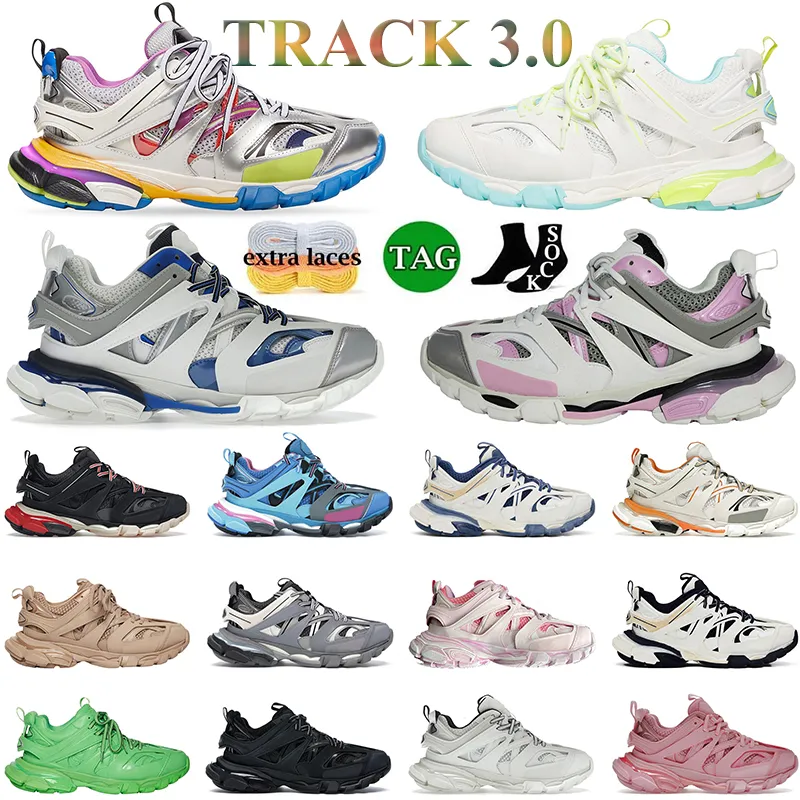 2023 Famous Brand Track 3.0 Scarpe casual Uomo Donna Luxury Designer Sneakers Vintage Plate-forme Coach Runners Tess.s. Scarpe Gomma Pelle Bianche Nere Grigie EUR 45