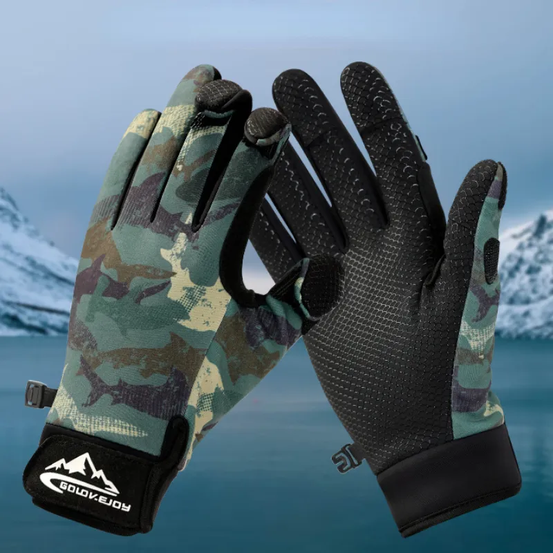 Winter Waterproof Fishing Gloves Non Slip, Waterproof, 3 Finger