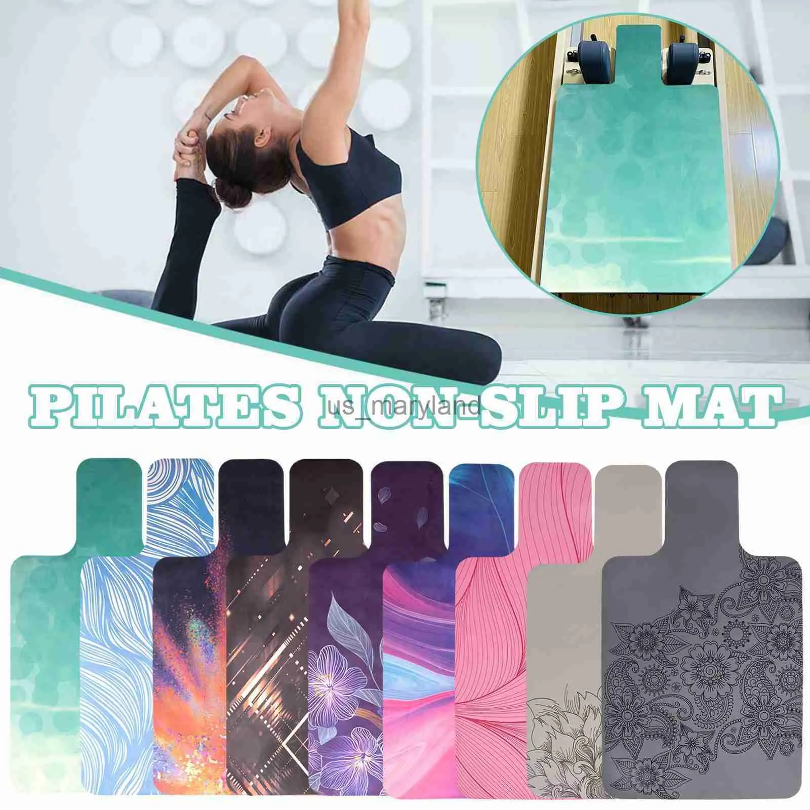 Yoga Matten Pilates Hervormer Mat Pilates Suede Rubber Mat Non Mat Core Training Positionering Slip Bed Gereconstitueerd J230506