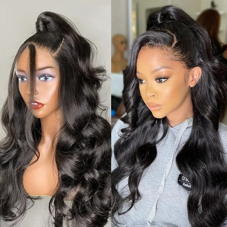 360 Full Lace Wig Human Hair Pre Plucked Brazilian Wigs For Women 13x4 Hd Lace Frontal Wig 30 32 Inch Body Wave Lace Front Wig free shipping