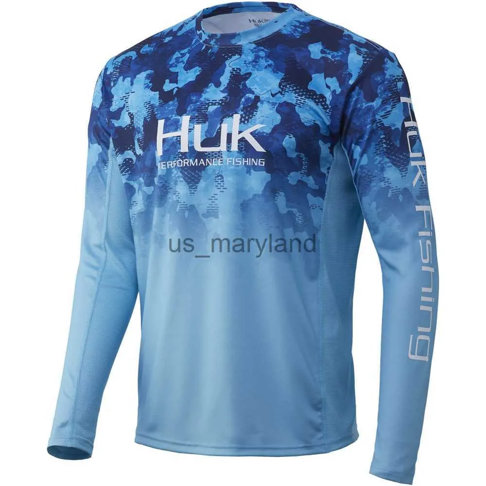 HUK Camisa De Pesca De Manga Larga Con Protección Uv Para Hombre Jersey De Camuflaje